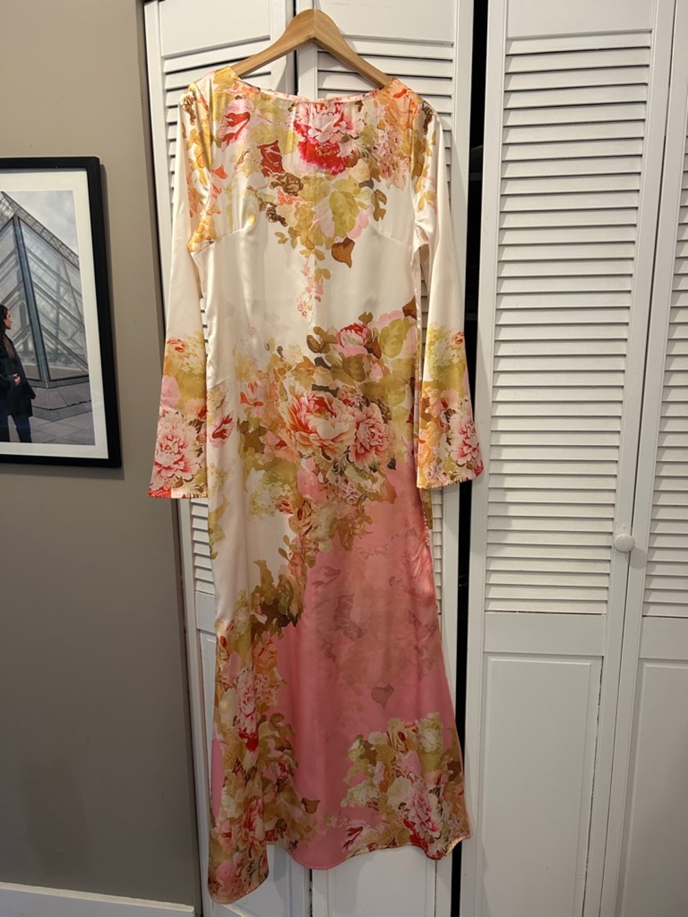 Oliver Grace Floral maxi boat neck dress | White/Pink/Yellow/Orange floral